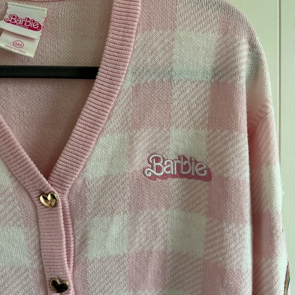 Hot Topic Barbie The Movie Pink Sweater S/M - Picture 3 of 6